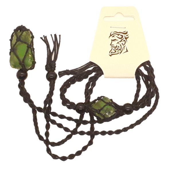 green-stones-dark-brown-string-necklace-bracelet-set